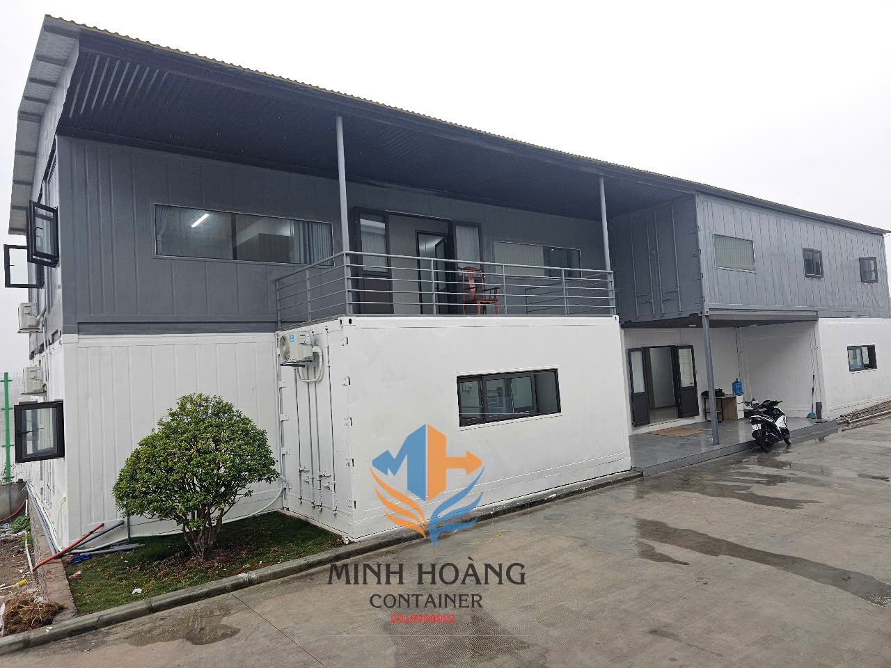 Cụm container văn phòng được lắp ghép từ nhiều container 40 feet và 20 feet tại Kiến An Hải Phòng